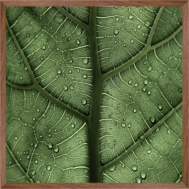 Detailed Leaf | Wall art| 30mm deep solid Kiaat wood frame|