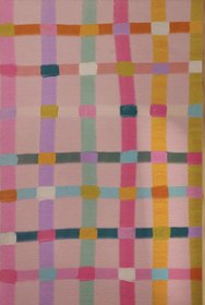 Colourway check children's art print in a custom frame