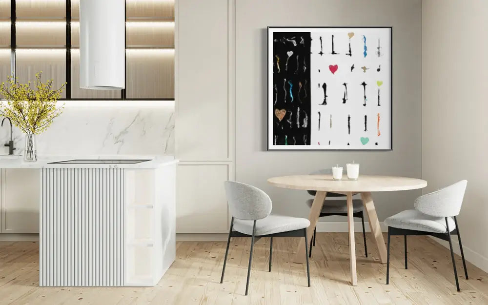 Darted Hearts | Framed Wall Art| A4-A0