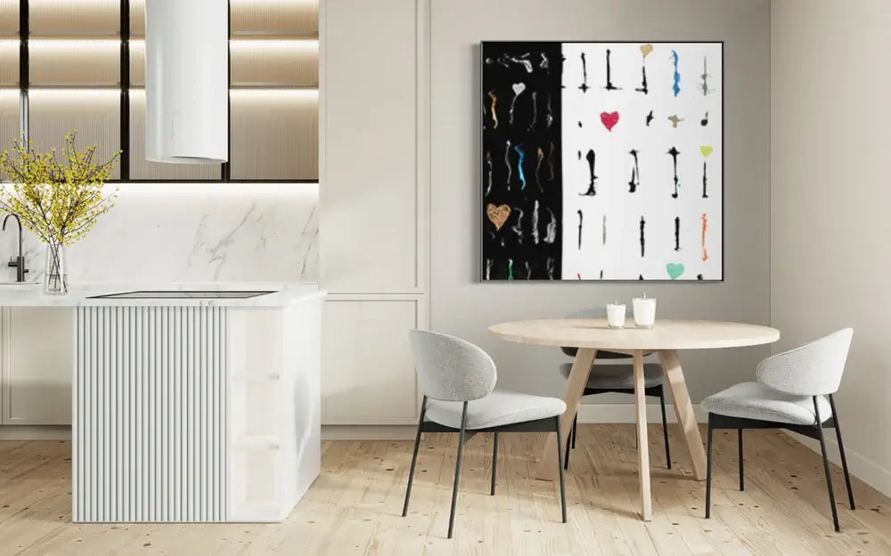 Darted Hearts | Framed Wall Art| A4-A0