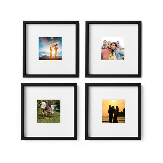 Set of 4 Square Family Photo Frames