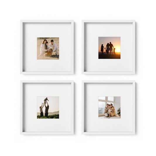 Set of 4 Square Family Photo Frames