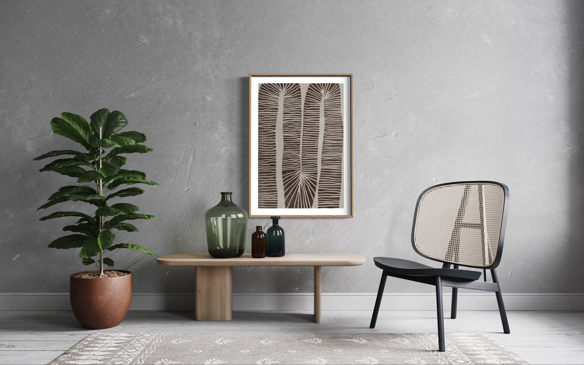 Neutral |  Framed Wall Art Print | A4-A0
