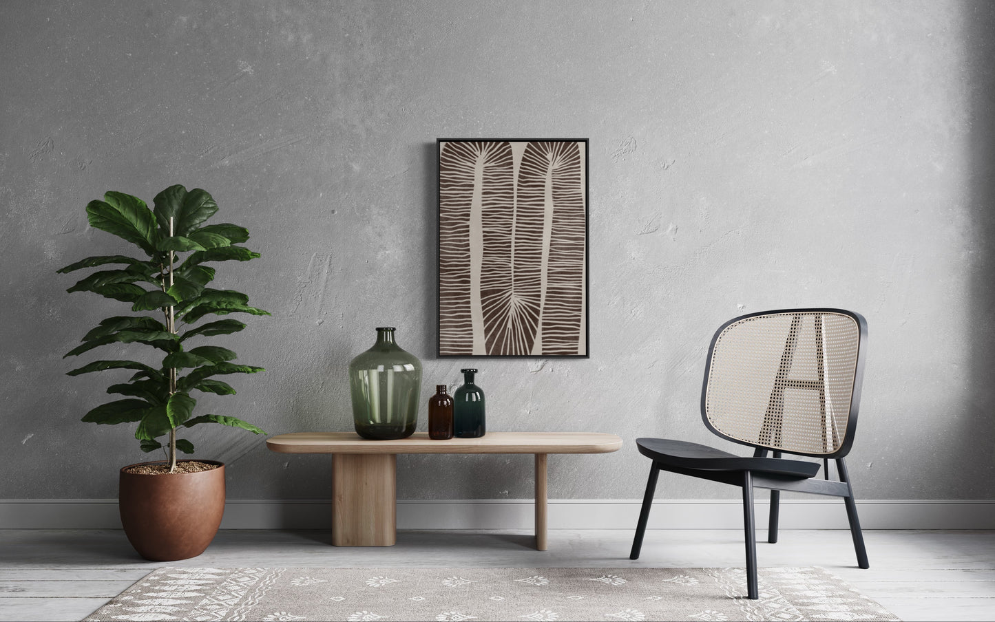 Neutral |  Framed Wall Art Print | A4-A0