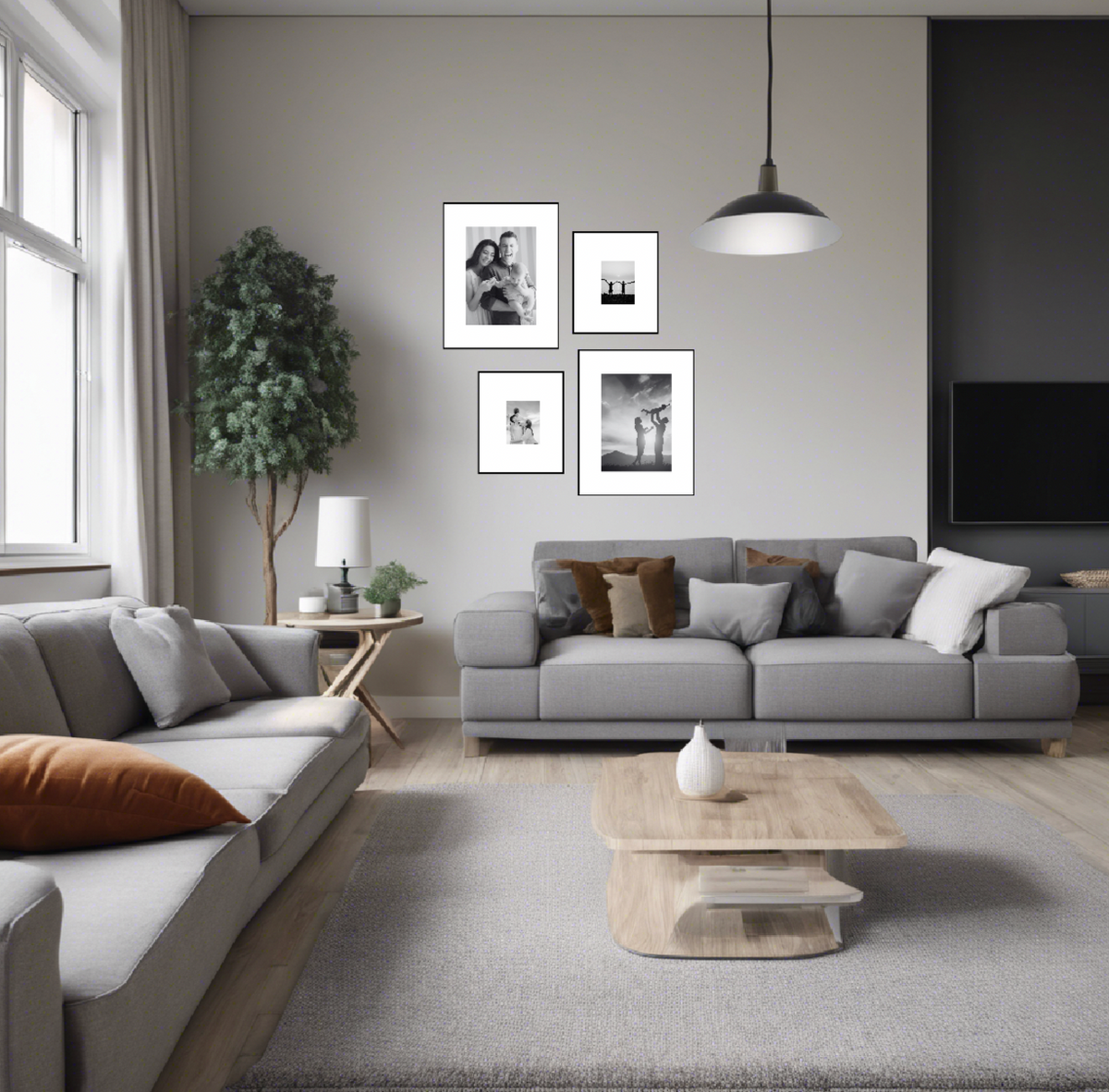 Black Aluminium Frames | Ready to hang | Set of 4