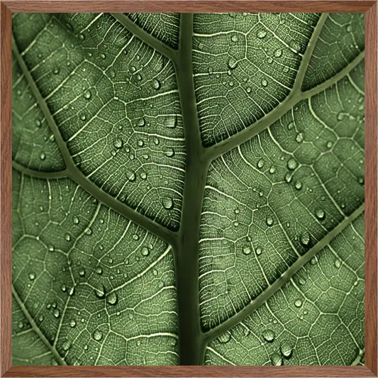 Detailed Leaf | Wall art| 30mm deep solid Kiaat wood frame|
