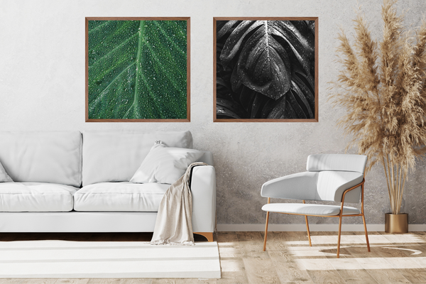 Lustrous Leaves | Wall Art | 30mm deep Kiaat Wood Frame |