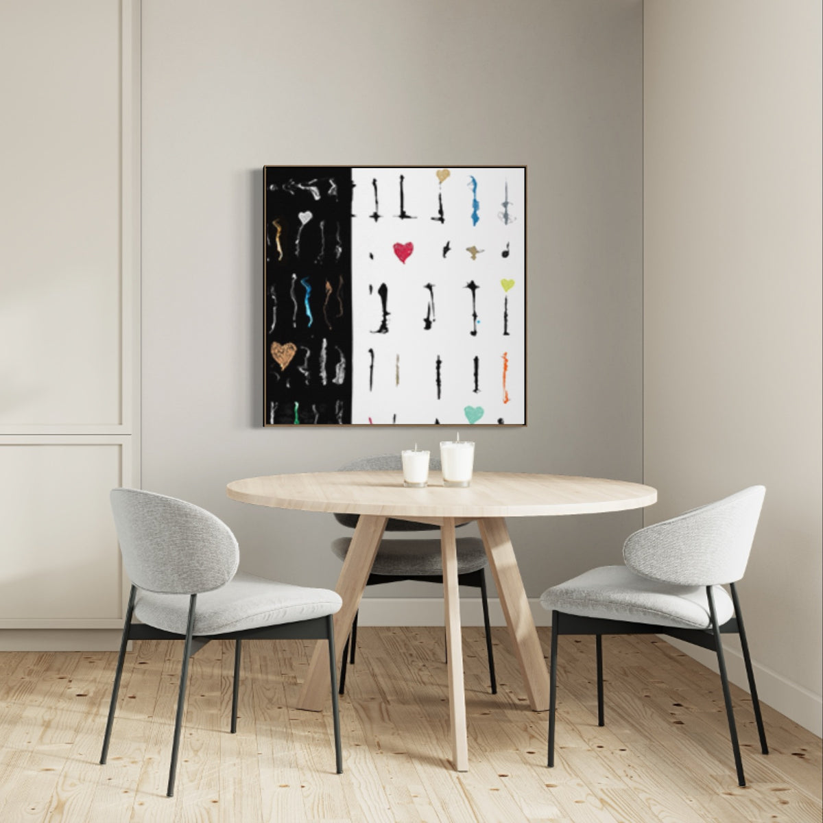 Darted Hearts | Framed Wall Art| A4-A0