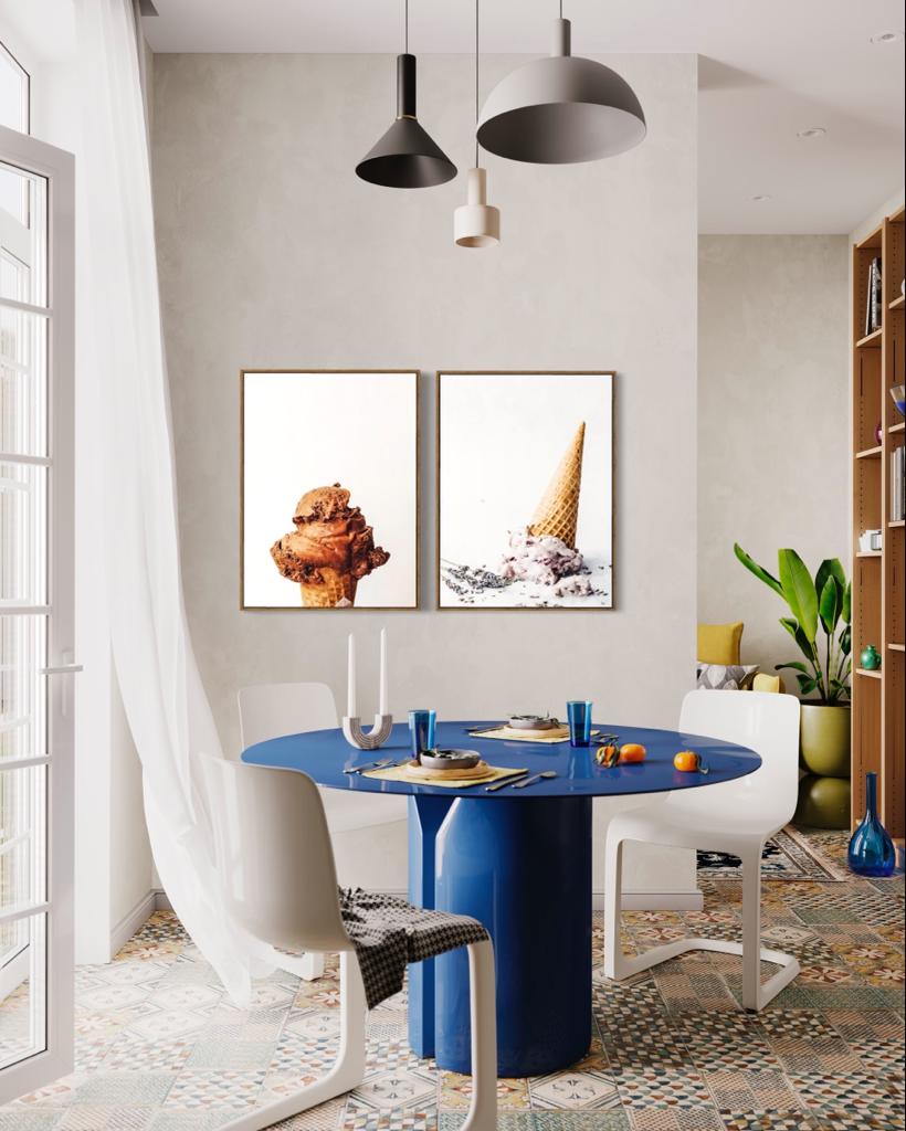 Soft Serve | Wall Art Set | 30mm Deep Kiaat Wood Frame
