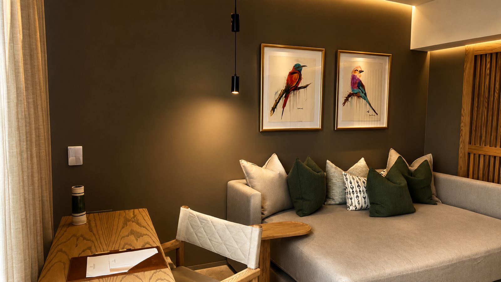 Elephant Point lodge Kruger National Park framed original art installation by Forest Art and Frame