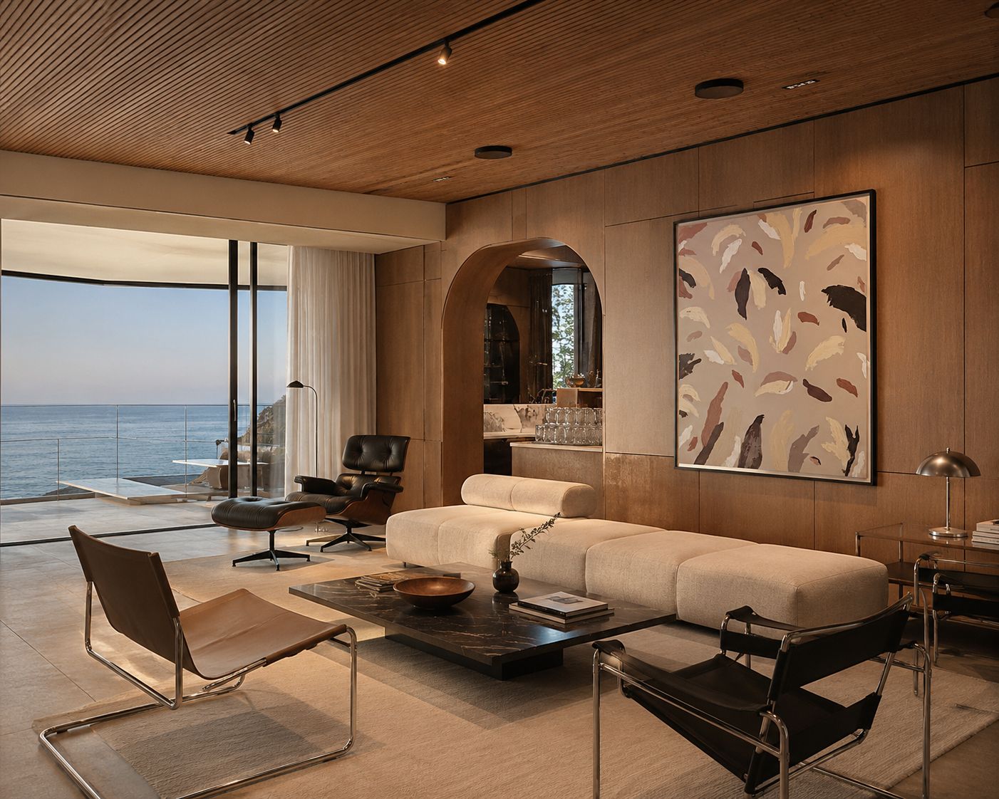 Bantry Bay residence styled walls with framed art by Forest Art and Frame