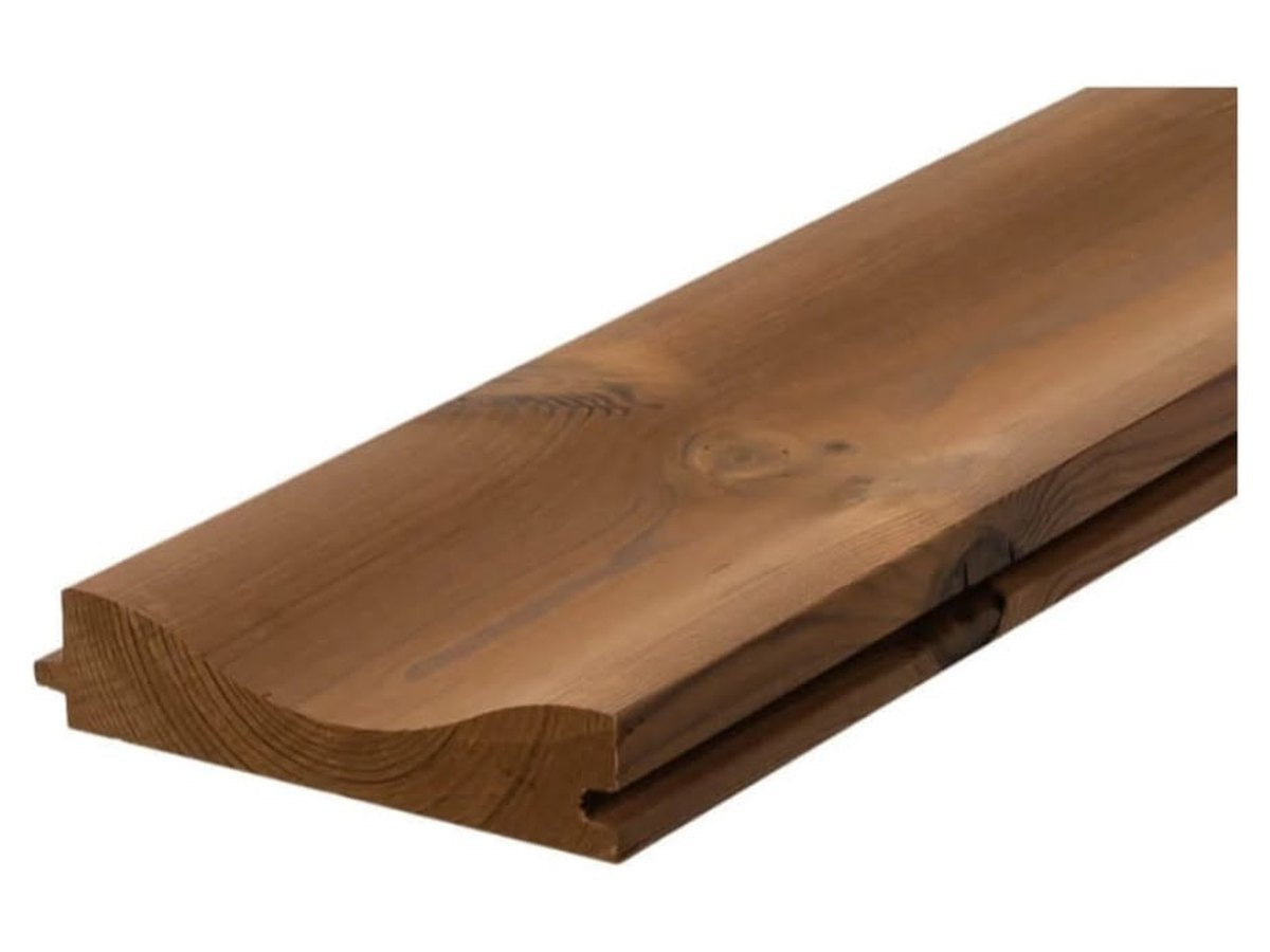 Luna Aalto 32x142 thermally modified pine panel, wave profile